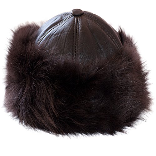 Dazoriginal Ushanka Mujer Piel Gorro Ruso Invierno Boina Cuero Sombrero Punto