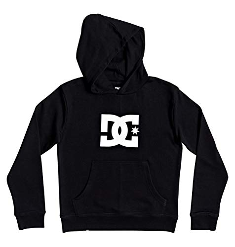 DC Shoes Star-Sudadera con Capucha para Chicos 8-16, Niños, Black/Snow White, 12/M