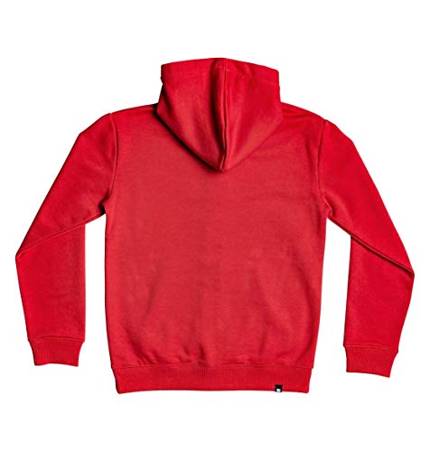 DC Shoes Star-Sudadera con Capucha Y Cremallera para Chicos, Niños, Racing Red/Snow White, 14/L