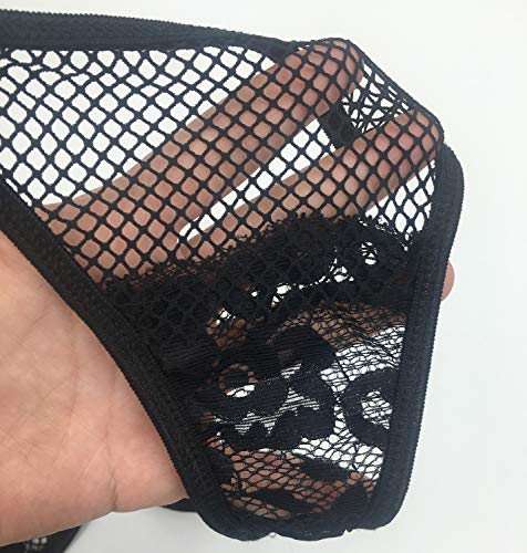 DEARAIMILI Mujer Lencería Encaje Cuello en V Escotado por Detrás Ligas Babydoll