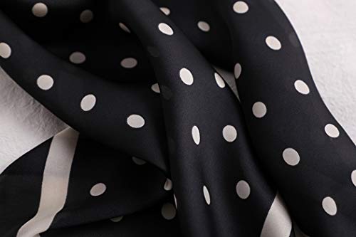 DEBAIJIA Bufanda Cuadrada Seda mujeres Suave Señora Turbante 70 * 70 cm