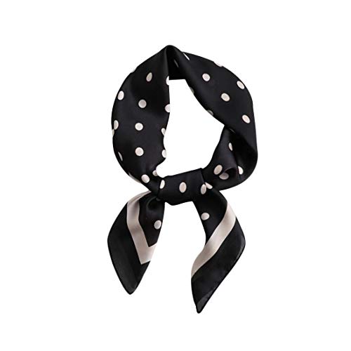 DEBAIJIA Bufanda Cuadrada Seda mujeres Suave Señora Turbante 70 * 70 cm