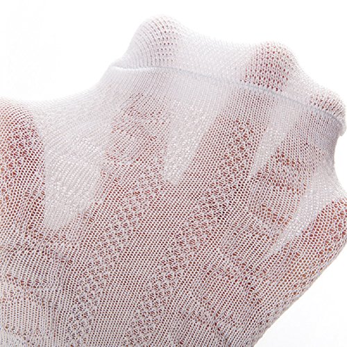 DEBAIJIA Calcetines Niñas Calcetines Finos encaje Algodón Cómodo Respirable Lindo Malla Primavera Verano 3-5 años (Pack de 5 Pares)