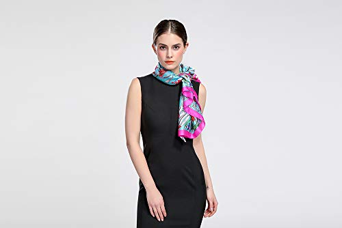 DEBAIJIA Mujeres Seda Bufanda Chales Envolturas Pañuelo Suave Bufandas 110 * 110 cm