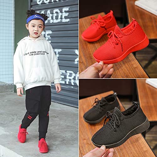 DEBAIJIA Niñas Niños Zapatos de Deportivos 3-10 Años Zapatillas Tejido Neto Malla Casual Suave Suela Moda Antideslizante Lindas Transpirable Caminar Al Aire Libre Ligero Correr Turismo