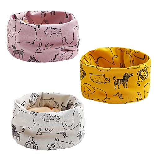 DEBAIJIA Pañuelo Cuello Bufanda Bebé Niños Terciopelo Cristal Infantil Recién Nacido Cachemir Cepillado Cálido Unisex Suave Comodo 0-12T 3 Pzs