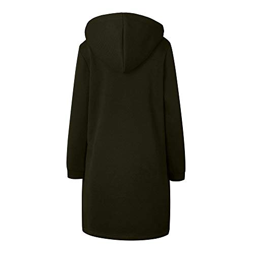 DEELIN Abrigo De Gran TamañO, 2018 Invierno De Las Mujeres CáLidas De Color SóLido Cremallera Abierta Sudadera con Capucha Chaqueta Larga Capa Tops Outwear En La Chaqueta De Invierno Abrigo Abrigos