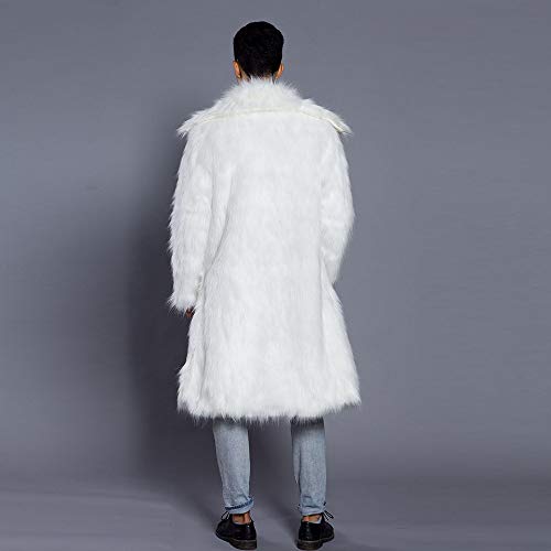 DEELIN Abrigo De Piel De Gran TamañO De Los Hombres, 2018 Invierno Moda Informal Caliente Piel Gruesa Cuello Chaqueta Chaqueta De Piel SintéTica Abrigo Cardigan Chaqueta De Felpa Abrigo