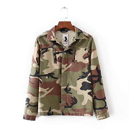 DEELIN Chaqueta De Camuflaje De Las Mujeres Hermosas Chaqueta Chaqueta Casual De OtoñO E Invierno Chaqueta De La Calle (M, Camuflaje)