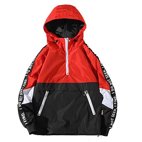 DEELIN Hombres OtoñO Invierno Manga Larga Cremallera Patchwork Capucha Sudadera Cardigan Tops Capucha Suelta Chaqueta De Bolsillo Chaqueta De Gran TamañO Chaqueta Cazadora