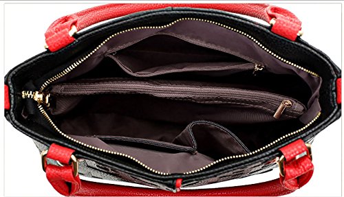 DEERWORD Mujer Bolsos Bandolera Fiesta Casual Hombro Bolsos Totes Bolsos Para Piel de PU Fekete
