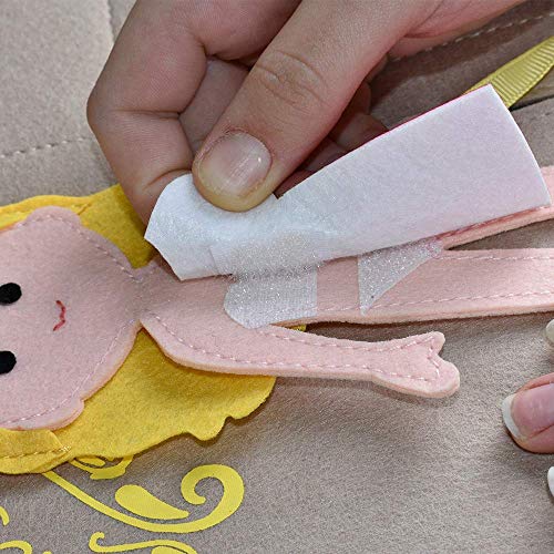 DeFieltro El Armario Amarillo de Fieltro - Armario Cambiador Muñecas - Ropero para Muñeca de Vestir con Ropa y Accesorios - Juguete Casa de Muñecas para Niñas