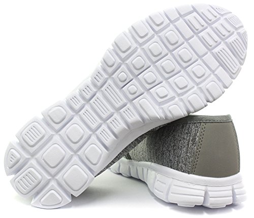 Dek - Zapatillas Deportivas sin Cordones con Memory Foam para Mujer (39 EU) (Gris)