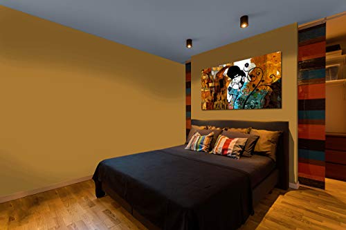 DekoArte 322 - Cuadros Modernos Impresión de Imagen Artística Digitalizada | Lienzo Decorativo para Tu Salón o Dormitorio | Estilo Abstractos Arte Gustav Klimt El Beso | 1 Pieza 120 x 80 cm