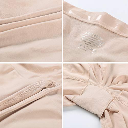 DELIMIRA Faja Reductora Ropa Interior Cintura Alta Pantalones Moldeadores para Mujer Beige 46