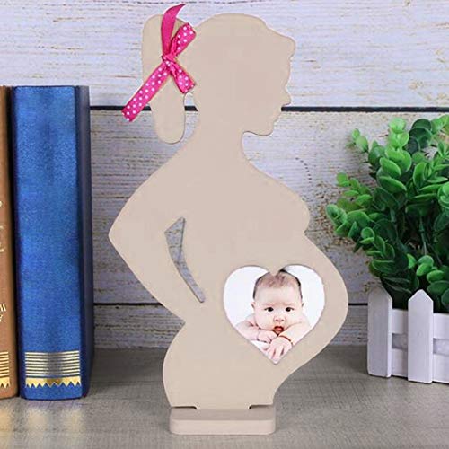 Dengofng Suministros de Boda con Cinta 3D Mujeres Embarazadas Simulación sonograma Marco de Fotos Cuadros de Madera Marcos de Recuerdo para bebés de Escritorio