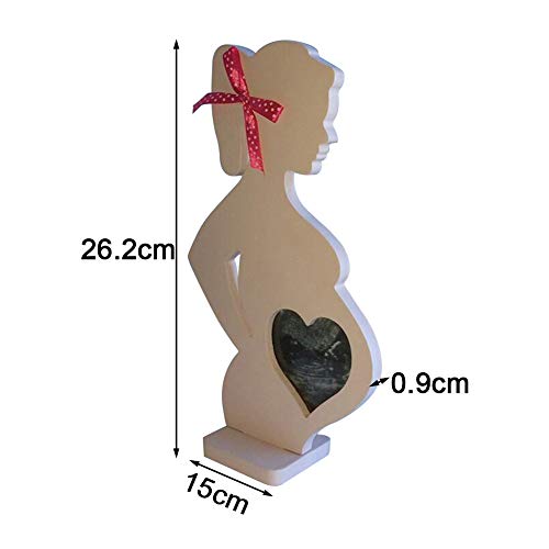 Dengofng Suministros de Boda con Cinta 3D Mujeres Embarazadas Simulación sonograma Marco de Fotos Cuadros de Madera Marcos de Recuerdo para bebés de Escritorio