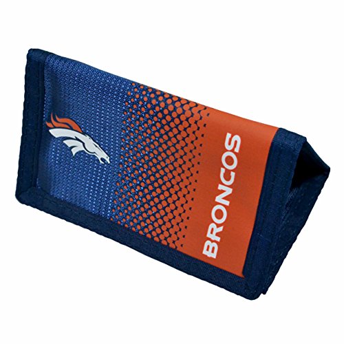 Denver Broncos Official NFL - Cartera con escudo del equipo (Talla Única) (Azul Marino/Naranja)