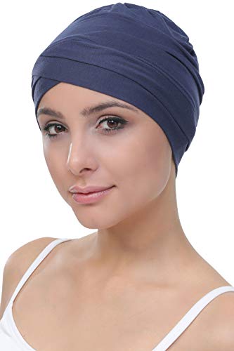 Deresina W gorro de algodón para la quimioterapia, la pérdida de cabello (Denim)