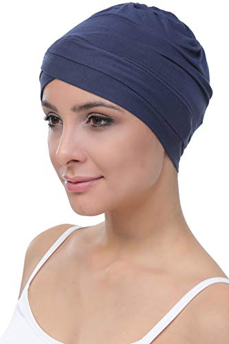 Deresina W gorro de algodón para la quimioterapia, la pérdida de cabello (Denim)