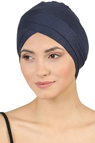 Deresina W gorro de algodón para la quimioterapia, la pérdida de cabello (Denim)
