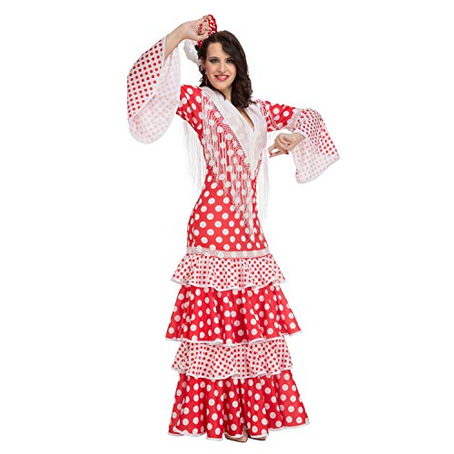 Desconocido My Other Me-203861 Disfraz de flamenca Rocío para mujer, color rojo, S (Viving Costumes 203861)