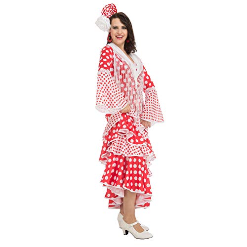 Desconocido My Other Me-203863 Disfraz de flamenca Rocío para mujer, color rojo, XL (Viving Costumes 203863)