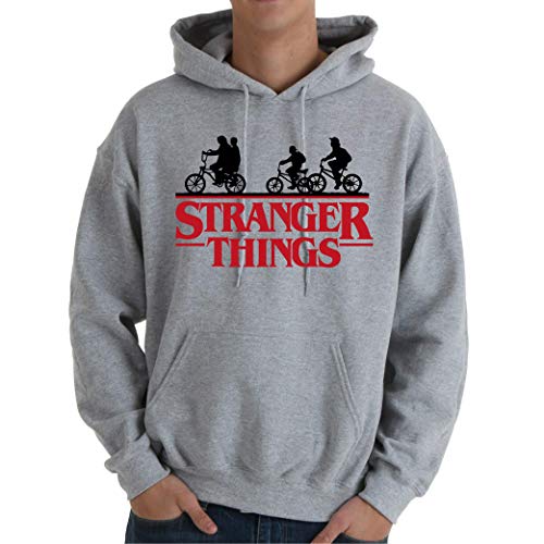 Desconocido Upside Down - Sudadera Gris con Capucha (S)