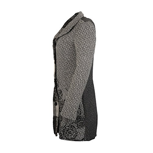 Desigual Abrig_Ibiza, Abrigo para Mujer, Gris (Gris Vigore Claro), 42 (Talla FR/ES: 44)