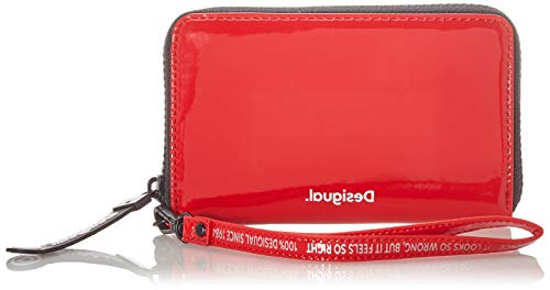 Desigual Accessories PU Medium Wallet, Tamaño Mediano. para Mujer, Rojo, U