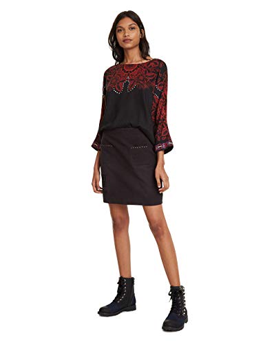 Desigual Blouse LUMBE Blusas, Negro (Negro 2000), M para Mujer