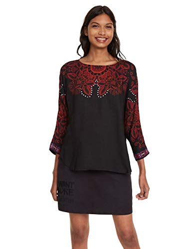 Desigual Blouse LUMBE Blusas, Negro (Negro 2000), M para Mujer