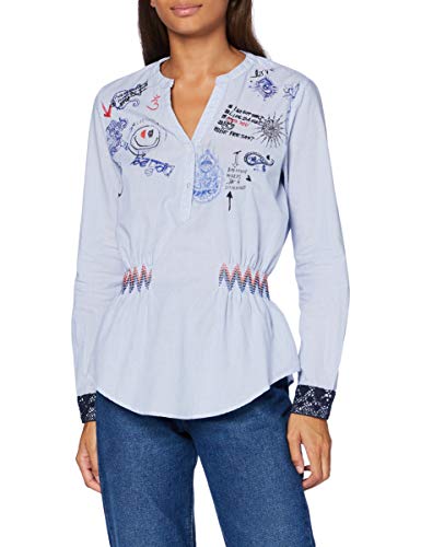 Desigual BLUS_Dante, Azul, L para Mujer
