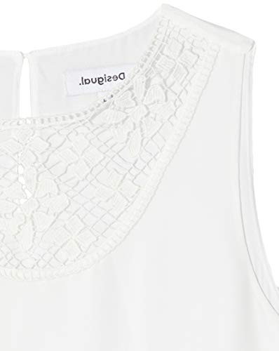 Desigual BLUS_TEBAS, Blanco (Blanco 1000), M para Mujer