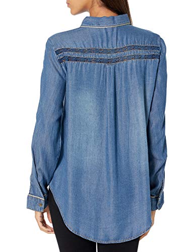 Desigual - Camisa de manga larga para mujer - azul - Medium