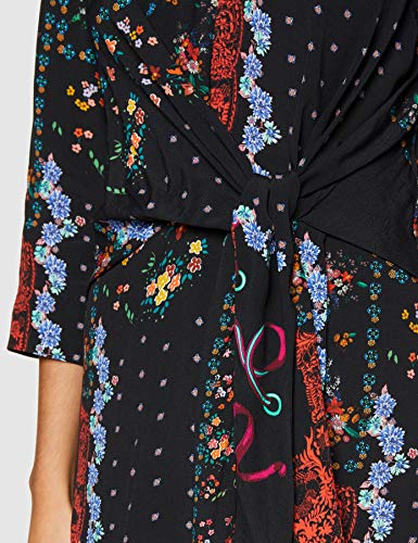 Desigual Dress Leia Vestido, Negro (Negro 2000), 42 para Mujer