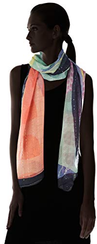 Desigual FOU_Monogram RECTANGL Bufanda, rojo, U para Mujer