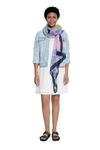 Desigual FOU_Monogram RECTANGL Bufanda, rojo, U para Mujer