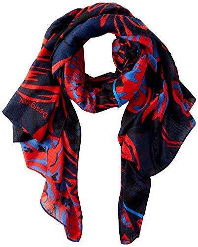 Desigual Foul_be Blossom Bufanda, Negro (Blue Moon 2051), Talla única (Talla del fabricante: U) para Mujer