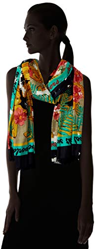 Desigual Foul_Flower Banana Bufanda, Amarillo (Amarillo Bombay 8041), Talla única (Talla del fabricante: U) para Mujer