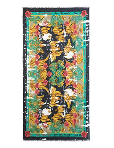 Desigual Foul_Flower Banana Bufanda, Amarillo (Amarillo Bombay 8041), Talla única (Talla del fabricante: U) para Mujer