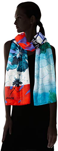 Desigual Foul_Hawaii Bufanda, Azul (Azul Palo 5002), Talla única (Talla del fabricante: U) para Mujer