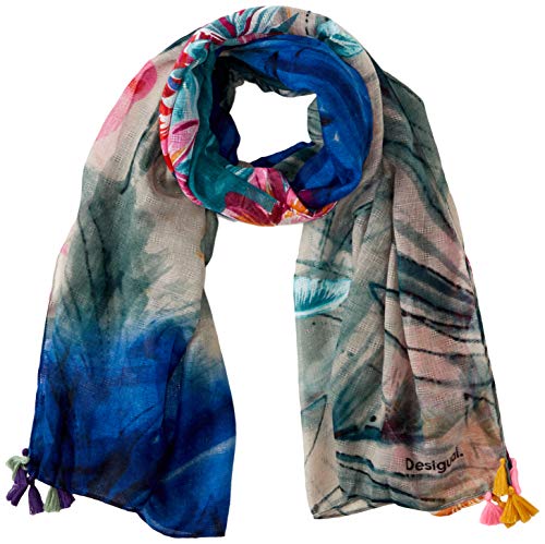 Desigual Foul_Midnight Bufanda, Azul (Navy 5000), Talla única (Talla del fabricante: U) para Mujer