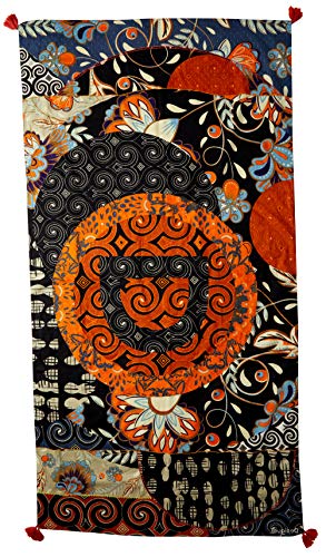 Desigual Foul_New Prints On The Block Bufanda, Negro (Blue Moon 2051), Talla única (Talla del fabricante: U) para Mujer