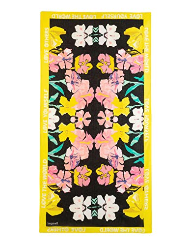 Desigual Foul_Sporty Flower Bufanda, Negro (Jet Black 2084), Talla única (Talla del fabricante: U) para Mujer