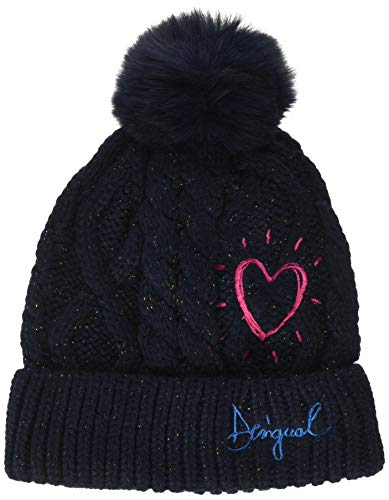 Desigual Hat Heart Sombrero, Azul (Navy 5000), L para Niñas