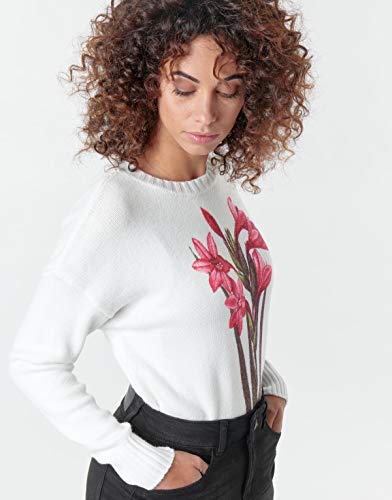 Desigual JERS_YASPER Sudadera, Blanco, XL para Mujer