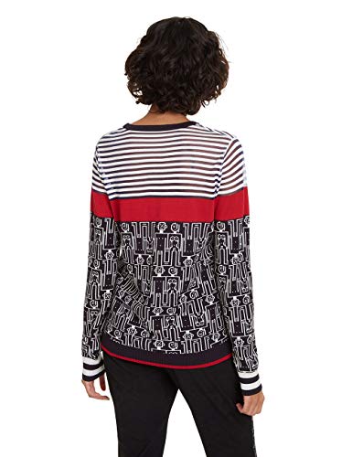Desigual Pullover Los Angeles Suéter, Azul (Ibiza 5106), L para Mujer