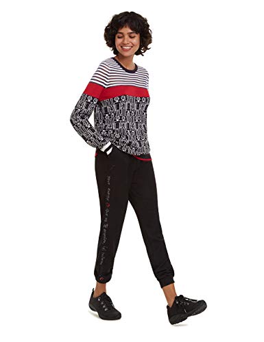 Desigual Pullover Los Angeles Suéter, Azul (Ibiza 5106), S para Mujer