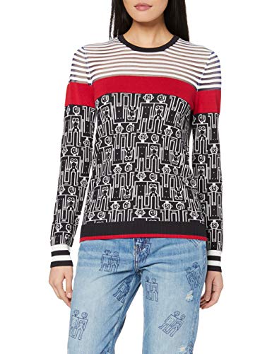 Desigual Pullover Los Angeles Suéter, Azul (Ibiza 5106), S para Mujer